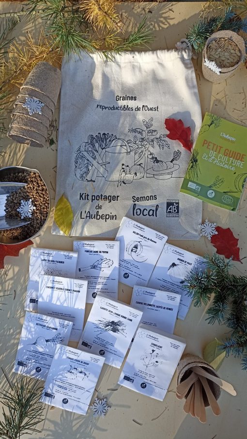 kit potager aubepin, Graines bio locales grand-ouest